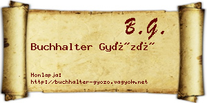 Buchhalter Győző névjegykártya